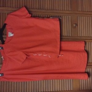 Women's Coldwater Creek 2 Piece Dress Red Size 12
